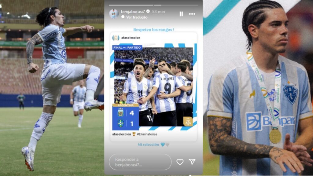Borasi Argentina Borasi comemorando em seu status no Instagram